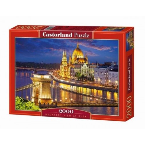 Пазлы "Панорама Будапешта в сумерках", 2000 элементов (Castorland)