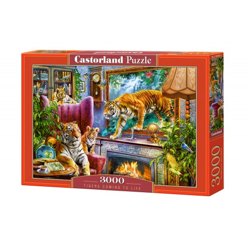 Пазлы "Тигры дома", 3000 элементов (Castorland)
