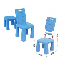 Пластиковый стульчик-табурет (синий)
