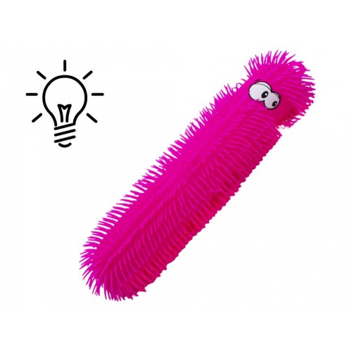 Іграшка антистрес "Гусениця" зі світлом, 48 см (рожева) (MiC)