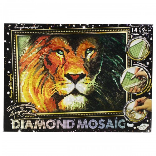 Алмазная мозаика "DIAMOND MOSAIC. Лев" (Dankotoys)