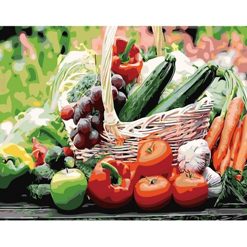 Картина по номерам "Сочные овощи" (Strateg)