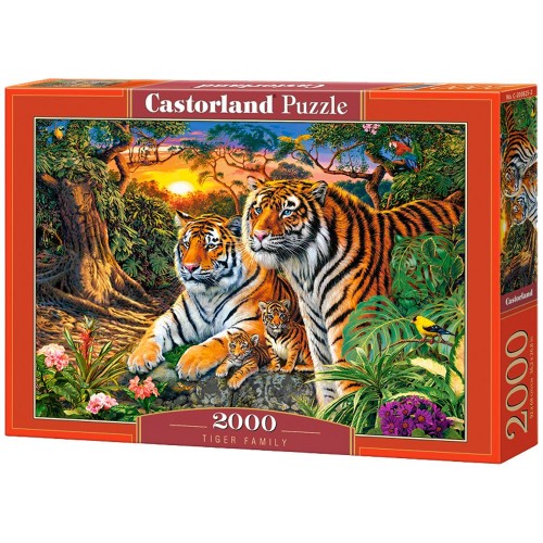 Пазли "Родина тигрів", 2000 елементів (Castorland)