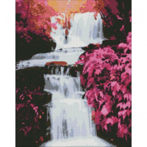 Алмазная мозаика "Тропический водопад" 40х50см (Ідейка)