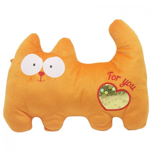 Мягкая игрушка "Котик Лапочка", оранжевый (MiC)