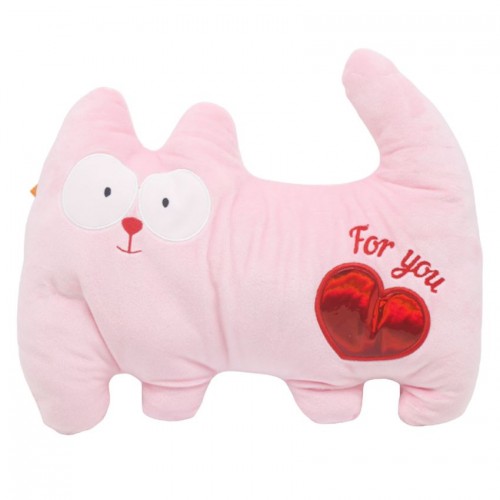 Мягкая игрушка "Котик Лапочка", розовый (Копиця)