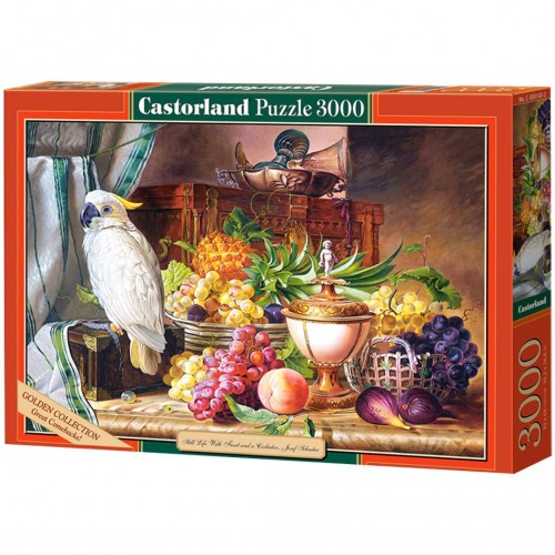 Пазлы "Натюрморт с фруктами и какаду", 3000 элементов (Castorland)
