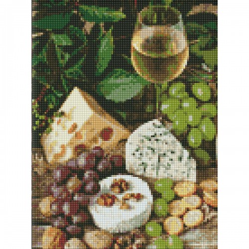 Алмазная мозаика "Вино с сыром" (Ідейка)