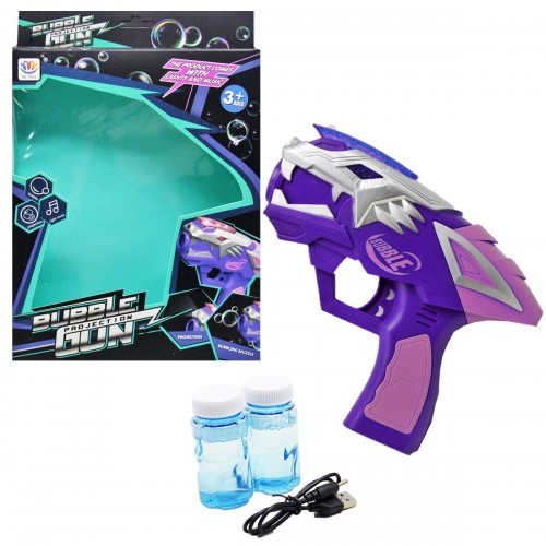 Пістолет з мильними бульбашками, фіолетовий. (ML TOYS)