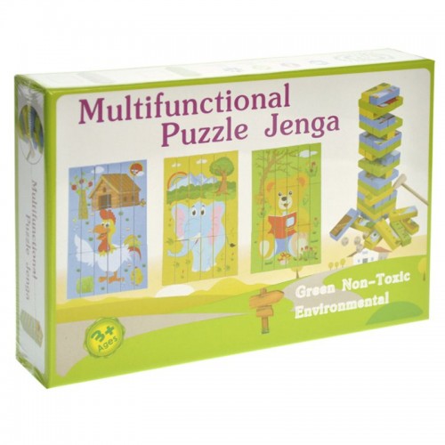 Деревянная джанга-пазл "Multifunctional Puzzle Jenga"