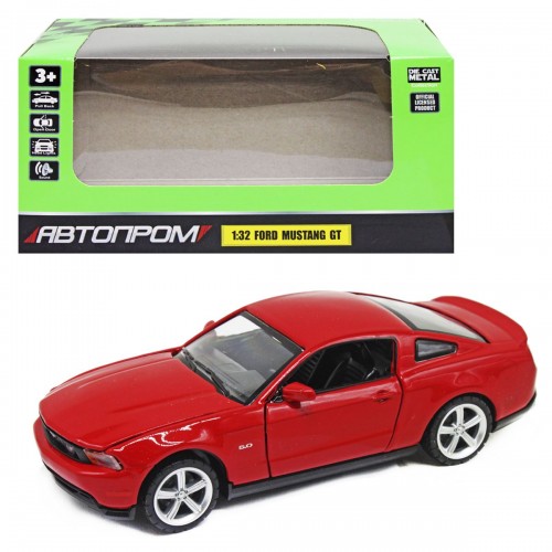 Машинка металлическая "АВТОПРОМ: Ford Mustang GT", красный (Автопром)