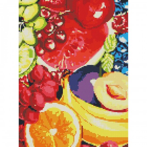 Алмазная мозаика "Сладкие фрукты" 30х40см (Идейка)
