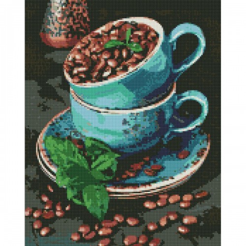 Алмазная мозаика "Ароматные кофейные зерна" 40х50см (Ідейка)