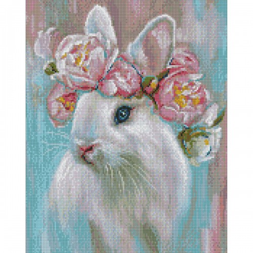 Алмазная мозаика "Белый кролик" 40х50см (Идейка)