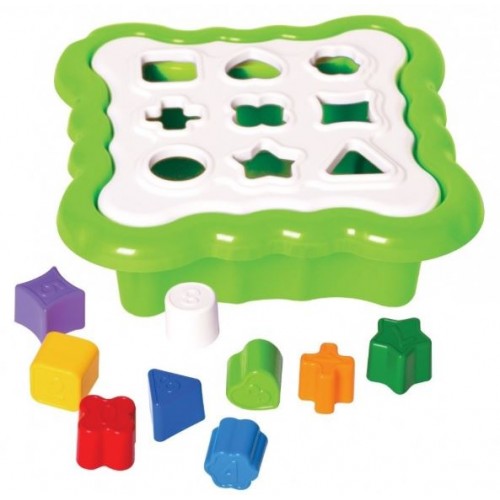 Игрушка-сортер "Умные фигурки" (зеленый) - умная сортировочная игрушка
