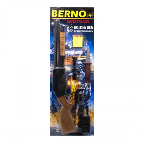 Дробовик "Berno" с мягкими патронами и аксессуарами (Golden Gun)