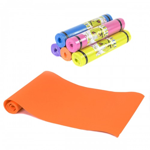 Килимок для йоги, 4 мм (помаранчевий) (MiC)