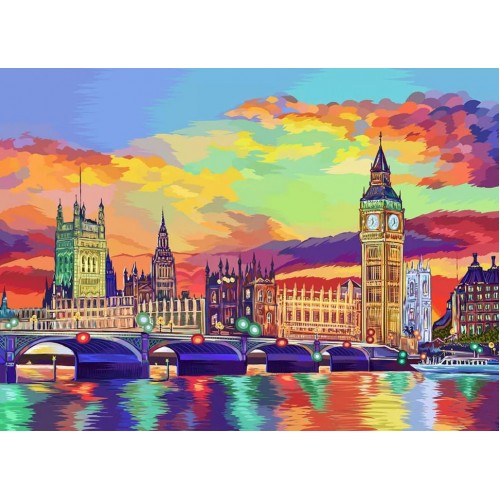 Картина по номерам "Красочный Лондон" укр (Dankotoys)