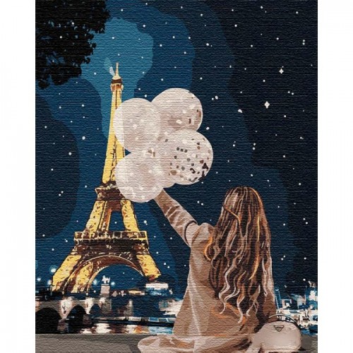 Картина по номерам "Незабываемый вечер в Париже" ★★★★ (Ідейка)