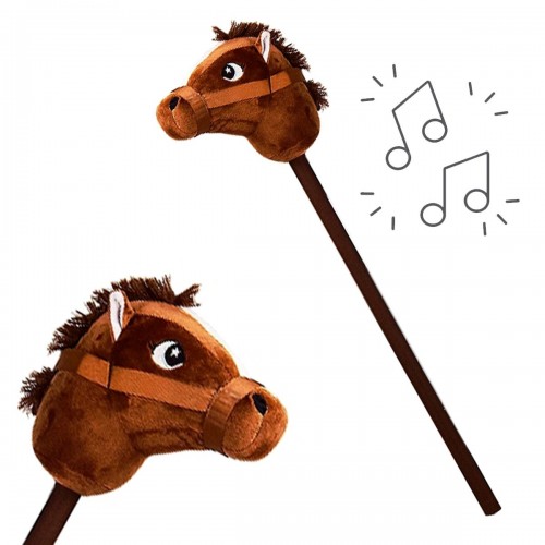 Игрушка "Лошадка на палочке", коричневый (MiC)