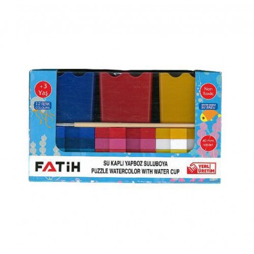 Набір сухих фарб "Акварель", 12 кольорів (Fatih)