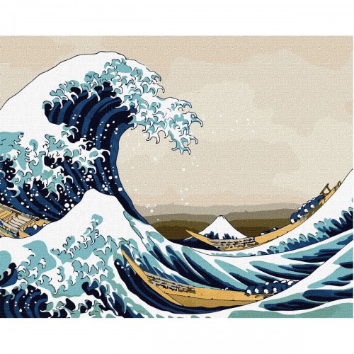 Картина по номерам "Большая волна в Канагаве" (Ідейка)