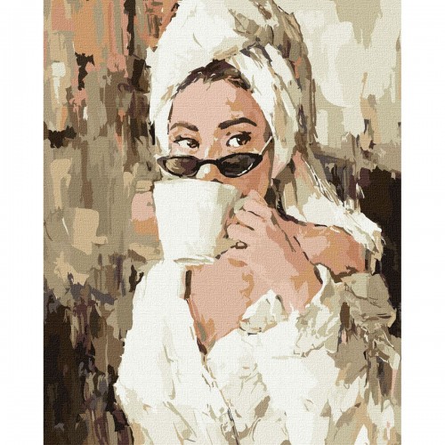 Картина по номерам "Утро с кофе" (Ідейка)