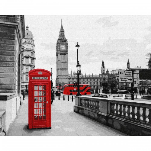 Картина по номерам "Звонок из Лондона" ★★★★ (Ідейка)