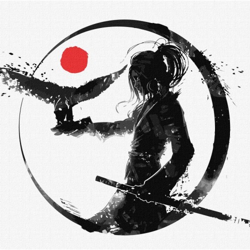 Картина по номерам "Дочь самурая" (Ідейка)