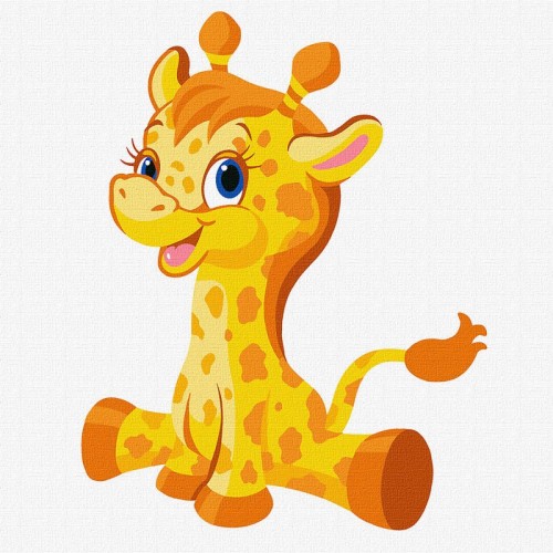 Картина по номерам "Маленький жираф" ★★★ (Ідейка)