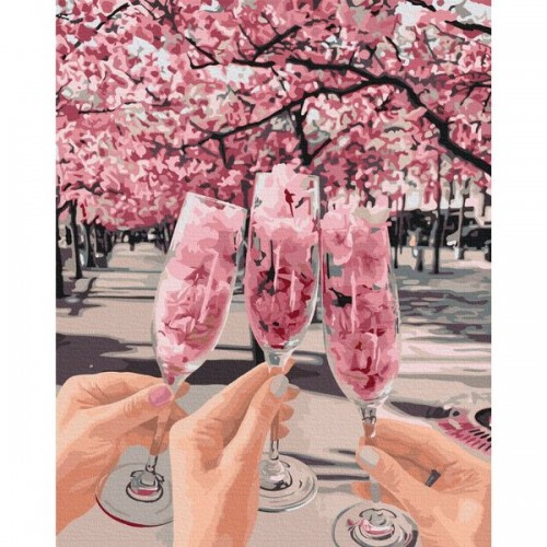 Картина по номерам "Весна в бокалах © Оксана Воробей" ★★★★ (Brushme)