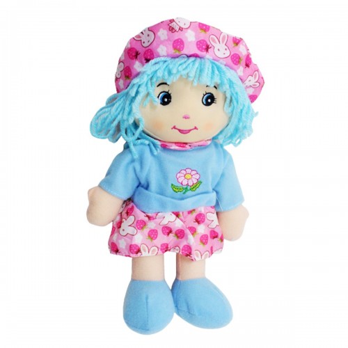 Мягкая кукла в голубом цвете