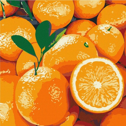 Картина по номерам "Сочный апельсин" ★★★ (Ідейка)