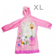 Детский дождевик, розовый XL