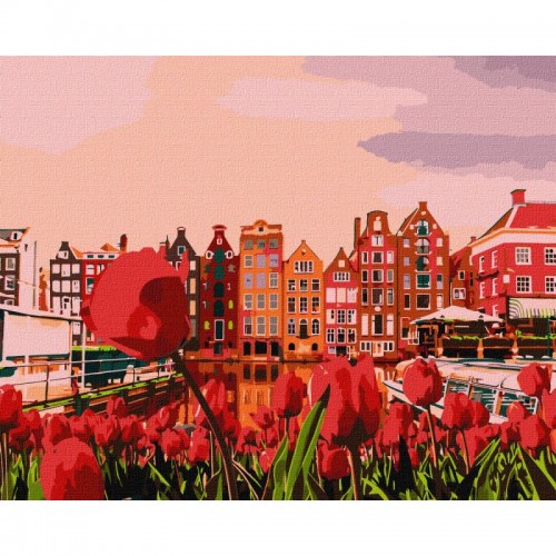 Картина по номерам "Вечерний Амстердам" ★★★★ (Ідейка)