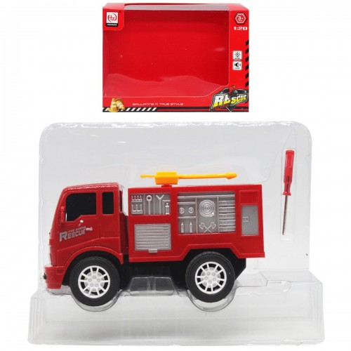 Іграшка Інерційна пожежна машина, червоно-жовта
