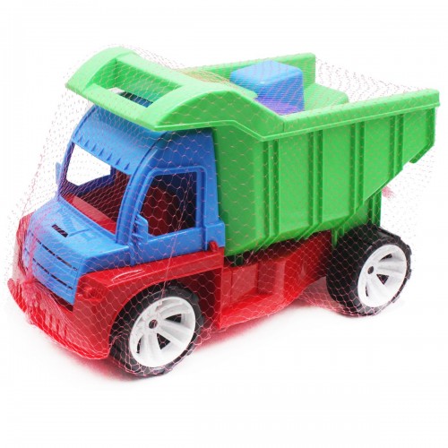 Машинка "Самоскид з кубиками" (синій+зелений) (Бамсик)