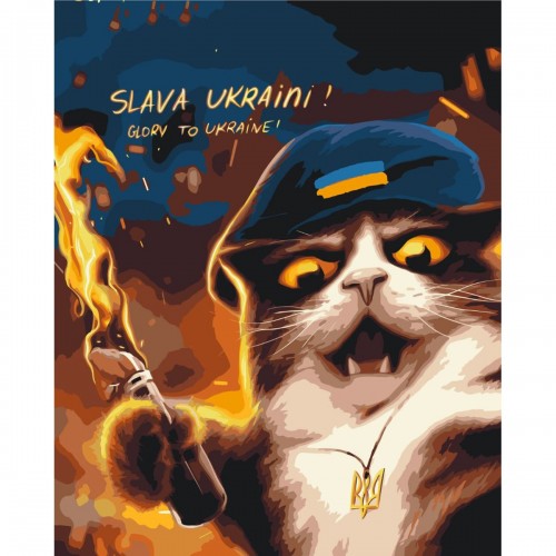 Картина за номерами "Котик повстанець ©Маріанна Пащук" ★★★★ (Brushme)
