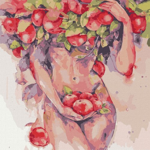 Картина по номерам "Яблочный соблазн" ★★★★★ (Ідейка)