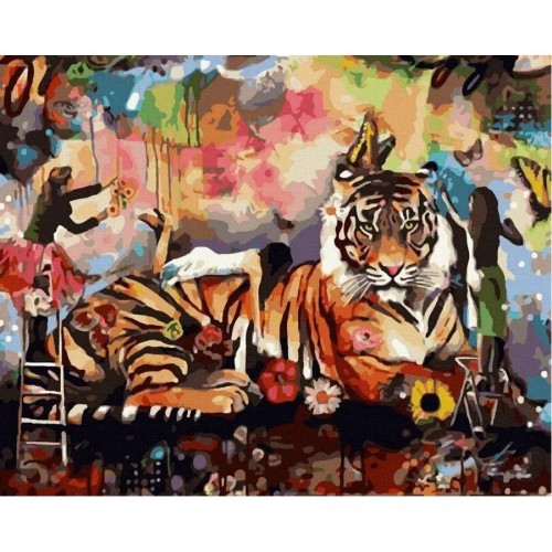 Картина за номерами "Величний тигр" (Rainbow Art)