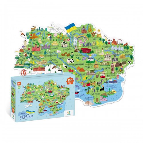 Пазл "Карта Украины", 100 элем. (Dodo)