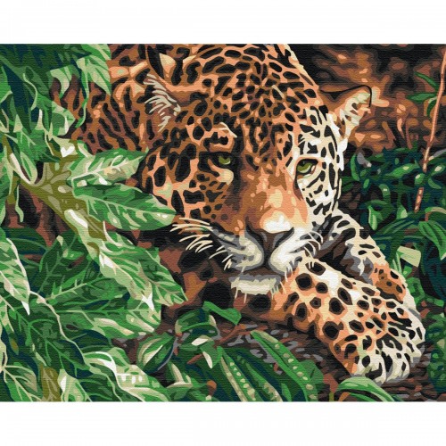 Картина по номерам "Леопард с изумрудными глазами" ★★★ (Brushme)