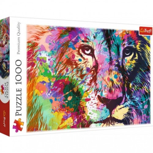 Пазлы "Красочный тигр", 1000 элементов (Trefl)