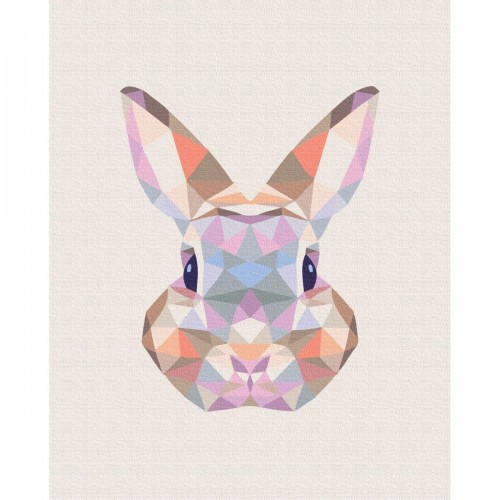 Картина по номерам "Кролик в мозаике" ★ (Brushme)