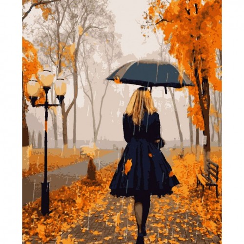 Картина за номерами "Прогулянка під дощем" ★★★★ (Artissimo)