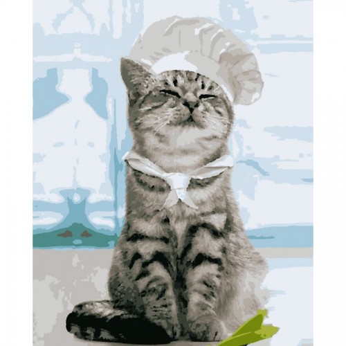 Картина за номерами "Пухнастий кухар" ★★★★ (Artissimo)