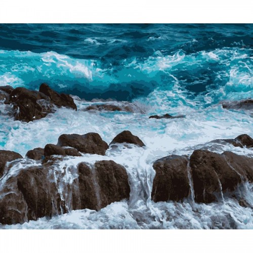 Картина за номерами "Море, скелі" ★★★★★ (Artissimo)