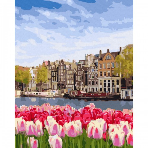 Картина по номерам "Тюльпаны Амстердама" ★★★ (Rainbow Art)