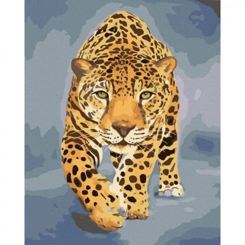 Картина по номерам "Грация леопарда" ★★★ (Rainbow Art)