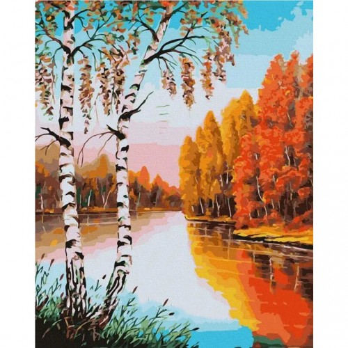 Картина по номерам "На реке" 40х50 см (Rainbow Art)